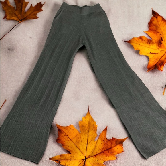 269$ Gentle Herd Women's Wool-Cashmere Wide-Leg Ribbed Pull On Pants Size XS/S - Picture 2 of 10